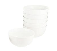 Glim & Glam Cereal Bowl Set Rice Soup Bowls White Porcelain 4Pc Set