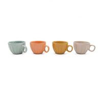 Glim&Glam Coffee Mugs Set of 4 Large Tea Cups Assorted Colours 15oz