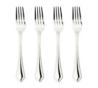 Glim & Glam Cutlery 18/8 Stainless Steel Dinner Fork 4pc Set Alhambra - Silver - Stainless Steel - Dinner Fork