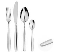 Glim & Glam Cutlery Set Stainless Steel Flatware 24pc Set Anydate in Silver Glim & Glam Silver