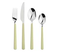 Cutlery Set Stainless Steel 16-Piece ABS Handle Fork Spoon Sets for 4 People (Olive Green)