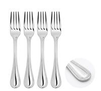 Glim & Glam Cutlery Sets Stainless Steel 18/8 Fork 4pc Set Catering Bead in Silver Glim & Glam Silver