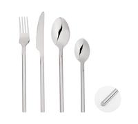 Glim & Glam Cutlery Sets Stainless Steel Forged Handle 24pc Set - Chrome - Stainless Steel