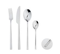 Glim & Glam Cutlery Sets Stainless Steel Stylish 16pc Set - Chrome - Stainless Steel
