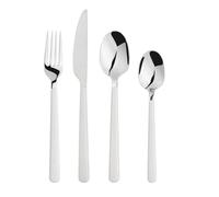 Glim & Glam Cutlery Sets Stainless Steel White ABS Handle 24PC Set in Off-White Glim & Glam Off-White