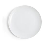 Glim&Glam Dinner Plates White Porcelain Coupe Plate Set 10.5", 6 Count