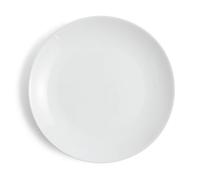 Glim&Glam Dinner Plates White Porcelain Coupe Plate Set 10.5"" Crockery Restaurant Catering (12), JPFPP27