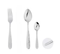 Glim & Glam Fork Spoon Set Stainless Steel Flatware 24Pc Set Light Free Gift
