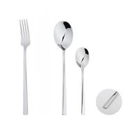 Glim & Glam Fork Spoon Set Stainless Steel Flatware 24Pc Set Slender Free Gift