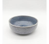 Glim & Glam Reactive Ash Blue Glaze Dinnerware Cereal Bowl 6pc Set 16cm in Mid Blue Glim & Glam Mid Blue
