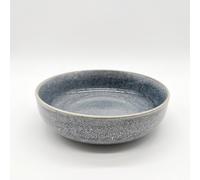 Glim & Glam Reactive Ash Blue Glaze Dinnerware Pasta Bowl 6pc Set 20cm in Mid Blue Glim & Glam Mid Blue
