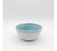 Glim & Glam Reactive Blue Glaze Dinnerware Cereal Bowl 6pc Set 14cm in Aqua Glim & Glam Aqua