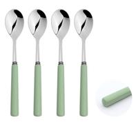 Glim & Glam Tea Spoons Set Porelain Handle 18/8 Stainless Steel 4Pc Teaspoon Set Turquoise
