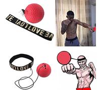 GLIMDA Boxing Reflex Ball, Boxing Training Ball, Boxing Ball with Headband, Speed Training Suitable for Adult/Kids Best Boxing Equipment for Training, Hand Eye Coordination and Fitness