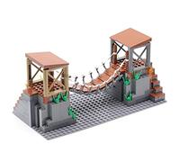 Glimetal Military Suspension Bridge Bricks Toys, 200Pcs Military Scene Modular House for SWAT Army Police Compatible with