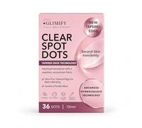 Glimify Clear Blemish Dots for Blemishes, Invisible Tapered Edge Pimple Patches, Ultra Thin Spot Patches for Face, Clear Hydrocolloid Cover, 36 Count