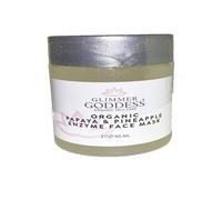 GLIMMER GODDESS Organic Face Mask to Hydrate and Exfoliate - Vegan Papaya and Pineapple Enzyme Mask 2 oz