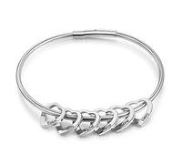 Glimmerday Bracelets for Women, Heart Shaped Bracelets Can Be Personalized with 2-6 Names, Women's Jewelry Gifts for Mom, Girlfriend, Wife, Mother-Daughter Bracelets
