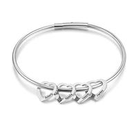 Glimmerday Bracelets for Women, Heart Shaped Bracelets Can Be Personalized with 2-6 Names, Women's Jewelry Gifts for Mom, Girlfriend, Wife, Mother-Daughter Bracelets