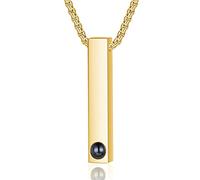 Glimmerday Personalized Cube Necklace with Name, Stainless Steel Pendant Spotify Code Necklace, Projection Necklace, Father's Day Gift, Gift for Partner