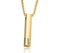 Glimmerday Personalized Cube Necklace with Name, Stainless Steel Pendant Spotify Code Necklace, Projection Necklace, Father's Day Gift, Gift for Partner