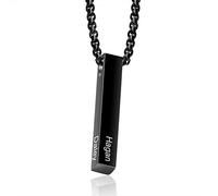 Glimmerday Personalized Cube Necklace with Name, Stainless Steel Pendant Spotify Code Necklace, Projection Necklace, Father's Day Gift, Gift for Partner