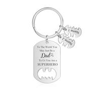 Glimmerday Personalized Key ring for Men, Father's Day gift, Batman-Shaped Custom 1-5 Names Key ring, Car Safety Key ring Gift for Men