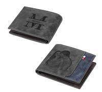Glimmerday Wallet for Men, RFID Wallet for Men with Engraved Photo, Leather Wallet for Husband, Gift for Dad Son.