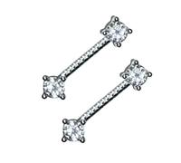 Glimmering Earrings Elegant Dazzling Ear Jewelry Alloy Texture Versatile For Casual & Formal Event Comfortable Ear Piercings