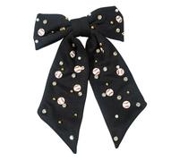 Glimmering Rhinestones Bow Hair Clip for Women Secure Hold Party Elegant Bowknot Hairpin with Rhinestones