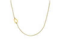 Glimmerst Sideways Initial Necklace 18K Gold Plated Stainless Steel Mini Letter Choker Necklace Personalized Name Necklace for Women, Metal, No Gemstone