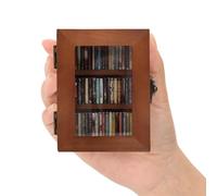 GlimmerStyle Angst-Bookshelf, Mini Bookshelf, Ornament, Miniature Bookshelf with 60 Pieces, Shake Your Anxiety Away, Mini Library, Stress Relief Gifts for Book Lovers (Brown, 9.5 x 7 x 5.1) 1 Small