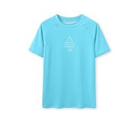 Glimnerize Boys Fishing Water Beach Surfing Rashguard Swimwear UPF 50+ Sun Protection Surfing Shirts Swim Shirts Surfboard Blue 5-6 Years
