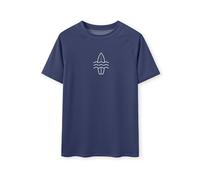 Glimnerize Boys Fishing Water Beach Surfing Rashguard UPF 50+ Surfing Shirts Sun Protection Swimwear Swim Shirts Surfboard Navy 5-6 Years