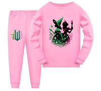 Glinda & Elphaba Movie Girls Pajamas Long Sleeve Pyjama Sets 2pcs PJs Homewear For Kids Ages 4 To 13 Year Sleepwear (UK, Age, 7 Years, 8 Years, Regular, pink)