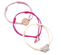 Glinda Friendship Bracelet Set (Pack of 3) Wicked Dark Pink One Size