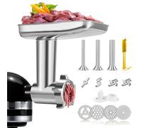 GLINK Stainless Steel Meat Grinder Attachment for KitchenAid, Sausage Stuffer, Dishwasher Safe