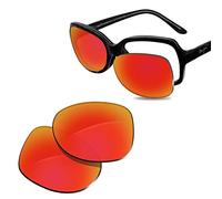 Glintbay 100% Precise-Fit Replacement Sunglass Lens for Maui Jim Cloud Break MJ700-56mm - Polarized Fire Red Mirror