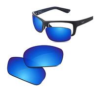 Glintbay 100% Precise-Fit Replacement Sunglass Lens for Maui Jim Kanaio Coast MJ766-61mm - Polarized Ice Blue Mirror