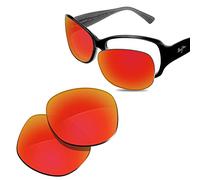 Glintbay 100% Precise-Fit Replacement Sunglass Lens for Maui Jim Nalani MJ295-61mm - Polarized Fire Red Mirror