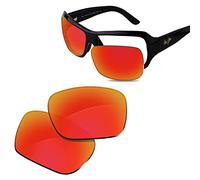 Glintbay 100% Precise-Fit Replacement Sunglass Lens for Maui Jim Palms MJ111 - Polarized Fire Red Mirror