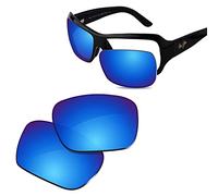 Glintbay 100% Precise-Fit Replacement Sunglass Lens for Maui Jim Palms MJ111 - Polarized Ice Blue Mirror