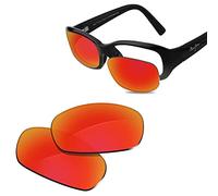 Glintbay 100% Precise-Fit Replacement Sunglass Lens for Maui Jim Punchbowl MJ219-54mm - Polarized Fire Red Mirror