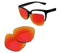 Glintbay 100% Precise-Fit Replacement Sunglass Lens for Maui Jim Starfish MJ744-56mm - Polarized Fire Red Mirror