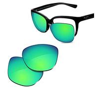 Glintbay 100% Precise-Fit Replacement Sunglass Lens for Maui Jim Starfish MJ744-56mm - Polarized Green Mirror