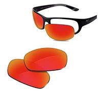 Glintbay 100% Precise-Fit Replacement Sunglass Lens for Maui Jim Twin Falls MJ417-63mm - Polarized Fire Red Mirror