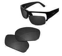 Glintbay 100% Precise-Fit Replacement Sunglass Lens for Maui Jim World Cup MJ266-64mm - Polarized Advanced Black