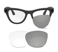 Glintbay 100% Precise-Fit Replacement Sunglass Lenses for Ray-Ban Meta Skyler RW4010 52mm - Photochromic Clear Non-polarized, Photochromic Clear Non-polarized, S