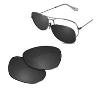 Glintbay 100% Precise-Fit Replacement Sunglass Lenses for Ray-Ban RB3362 Cockpit - Polarized Advanced Black
