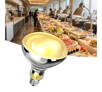 GlintBay 1pc 250W E27 Heat Lamp Bulb, E27 Food Heating Bulb, Catering Heat Lamp, 250WHeat Lamp Bulb for Chicks, Bathroom Ceiling Heating Bulb, AC220-240V